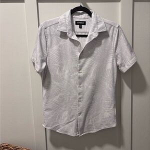 Express Men's Short-Sleeve Button-Up Shirt